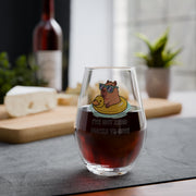 Stemless Wine Glass – Zero Ducks To Give Rubber Duckie