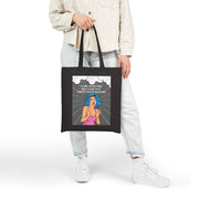 Retro Pop Art Tote Bag - "I Think I'm Getting Real Close to a Grippy Socks Vacation" Cotton Canvas Shopper