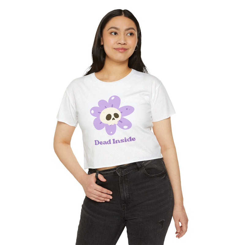Women's Festival Crop Top Tee - Dead Inside