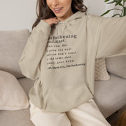 Graphic Hoodie — Minimalist 'the fuckening' Definition Hooded Sweatshirt