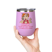 Responsible Adult Pop Art Wine Tumbler - Stainless Steel 12oz