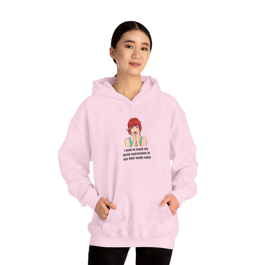 Pop Art Hoodie — 'Facial Expressions' Graphic Hooded Sweatshirt