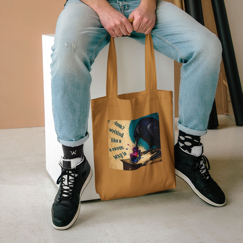 Wonderland "Why is a Raven Like a Writing Desk?" Cotton Tote Bag