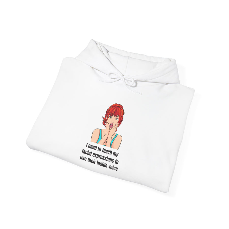 Pop Art Hoodie — 'Facial Expressions' Graphic Hooded Sweatshirt