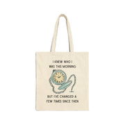 Tote Bag — Wonderland Design: "I knew who I was this morning but I’ve changed a few times since then"