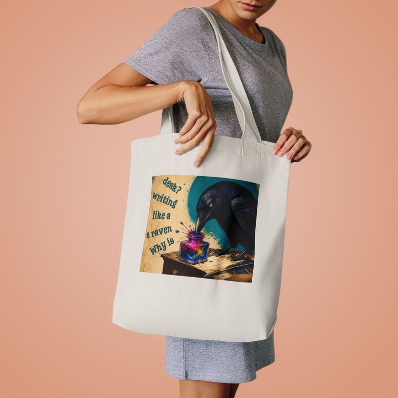 Wonderland "Why is a Raven Like a Writing Desk?" Cotton Tote Bag