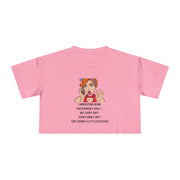Women's Crop Top T-Shirt — Retro Pop Art 'Being Responsible Every Day?' Graphic Crop Tee