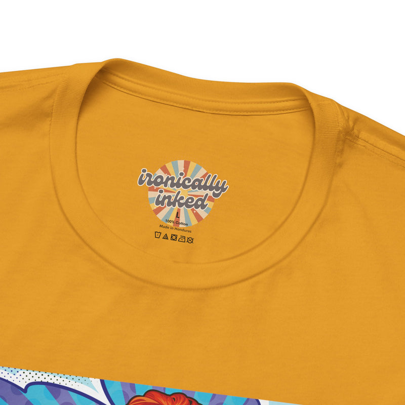 Retro Pop Art Tee – "I Need to Teach My Facial Expressions to Use Their Inside Voice" Graphic T-Shirt