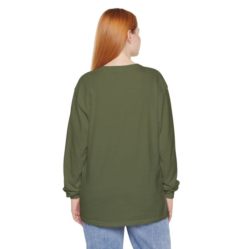 "Dead Inside" Oversized T-Shirt - Skull Flower Long Sleeve Tee
