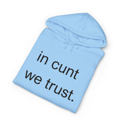 Statement Hoodie — "In Cunt We Trust" Hooded Sweatshirt
