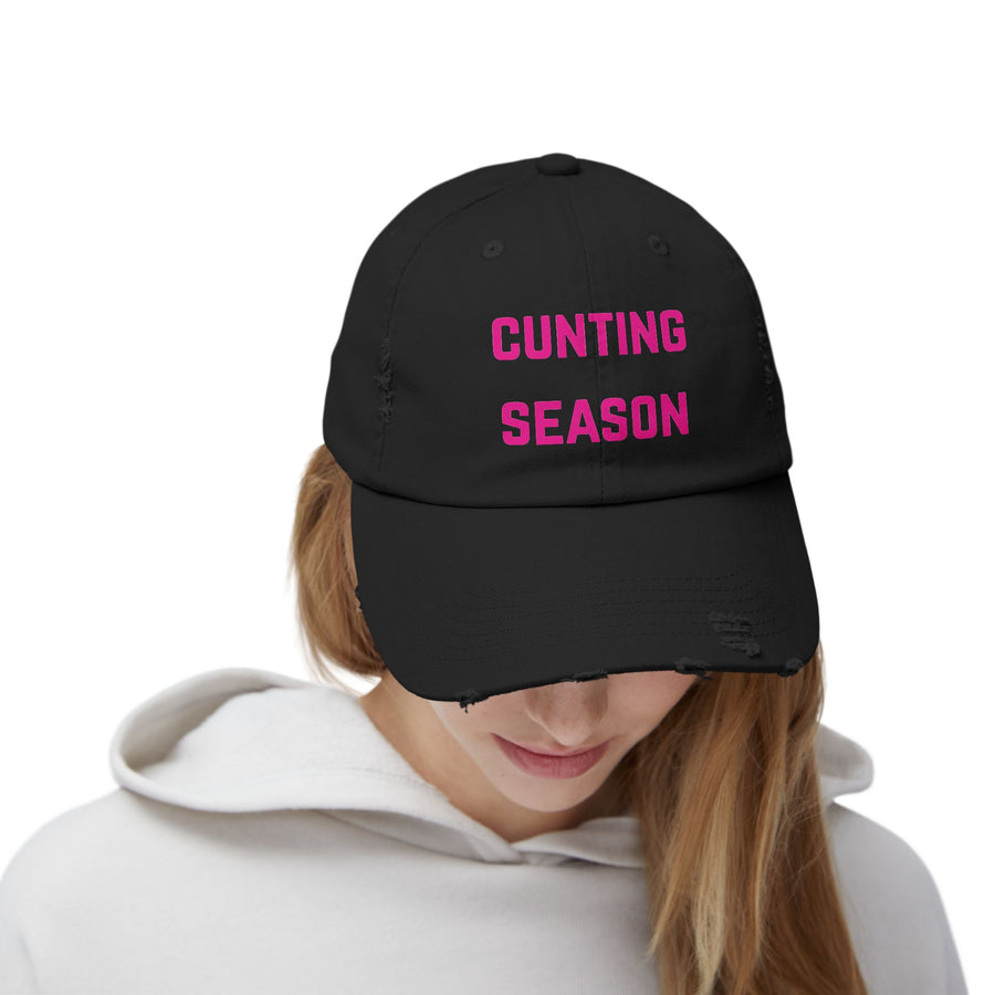 "Cunting Season" Distressed Cap