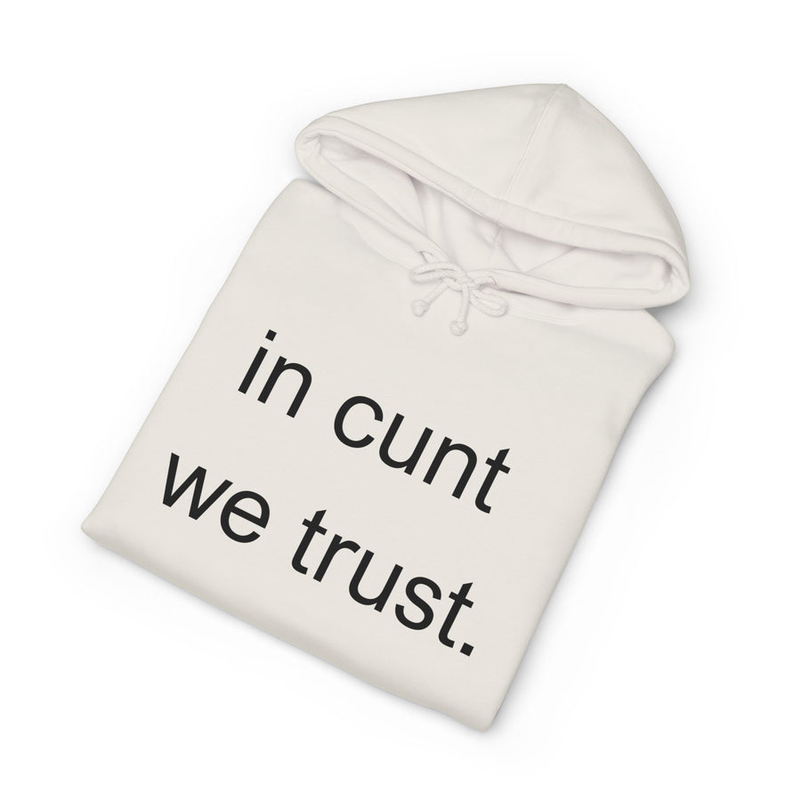 Statement Hoodie — "In Cunt We Trust" Hooded Sweatshirt