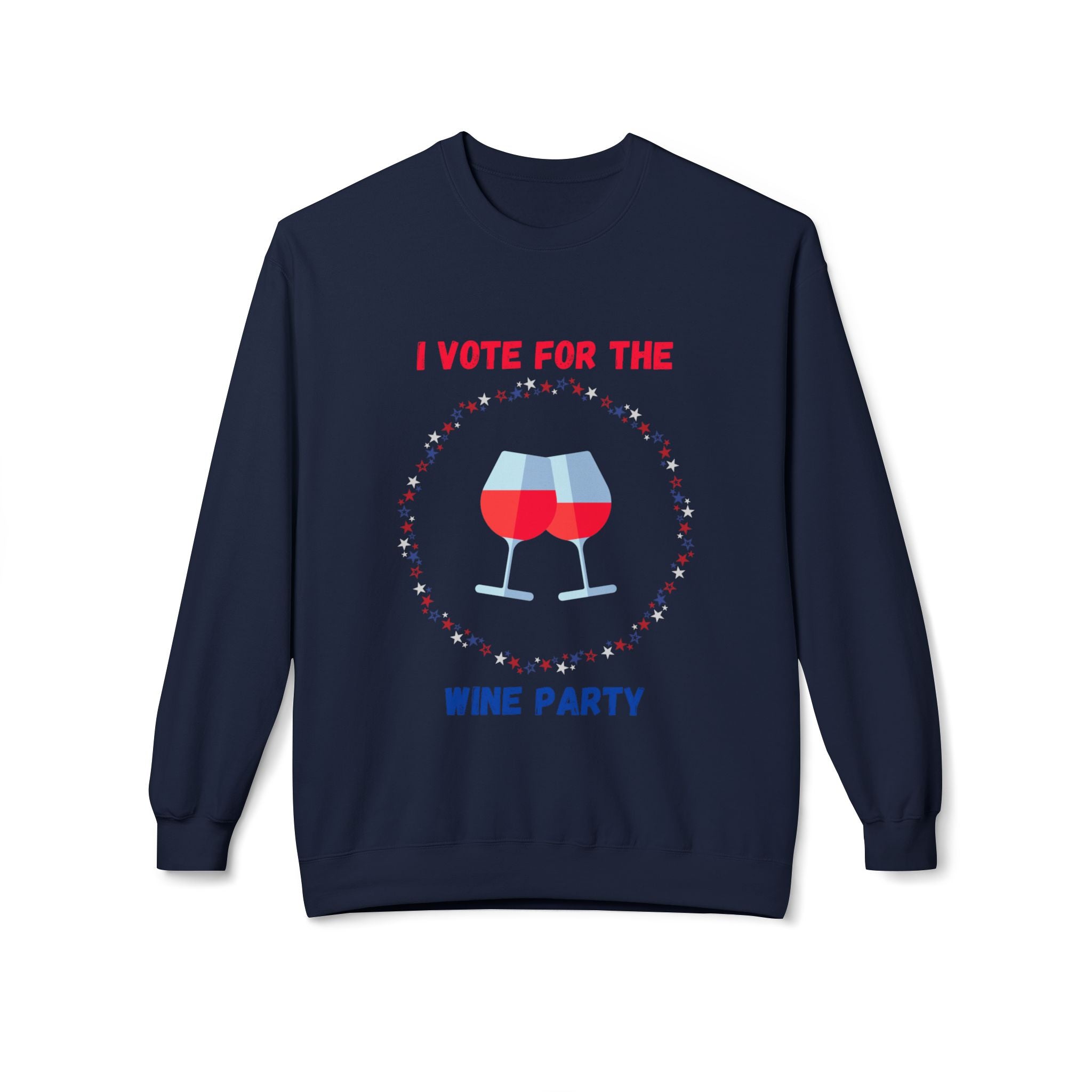 Wine Party - Unisex Midweight Softstyle Fleece Crewneck Sweatshirt