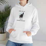 Sassy Cat Hoodie — "...I Am A Fucking Delight!" Graphic Hooded Sweatshirt