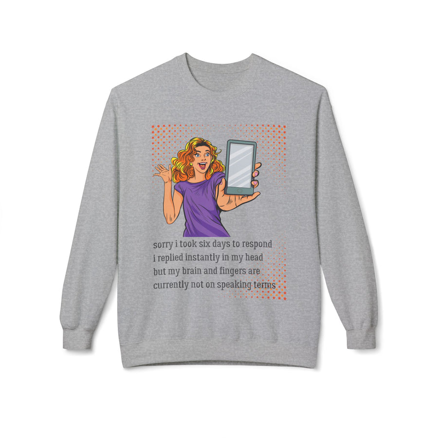 Message Delay - Unisex Midweight Softstyle Fleece Crewneck Sweatshirt