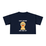 "Duck Around and Find Out" Crop Tee — Graphic T-shirt Top