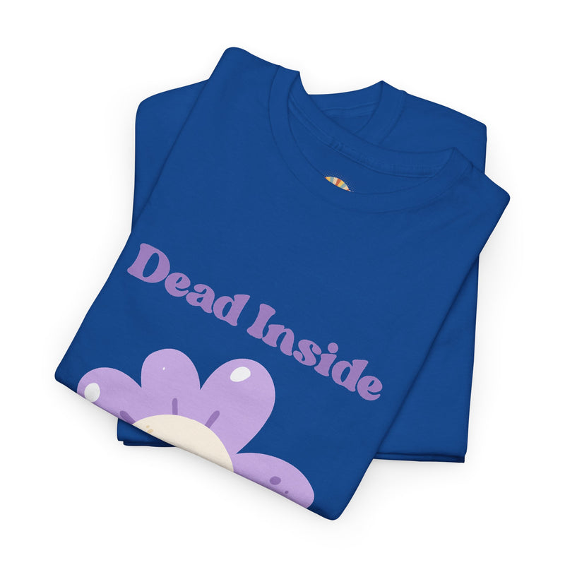 Graphic Tee — "Dead Inside" Skull Flower Mental Health Awareness T-Shirt