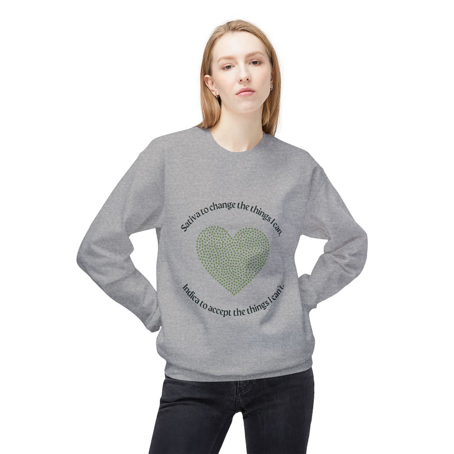 420 Serenity Prayer - Unisex Midweight Softstyle Fleece Crewneck Sweatshirt