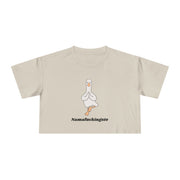 Yoga Duck Women's Crop Tee — 'Namafuckingaste' Graphic T-shirt Top