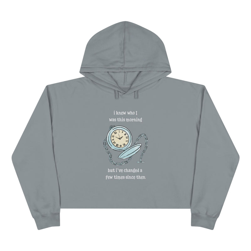 Wonderland “I Knew Who I Was This Morning” Lane Seven Crop Hoodie