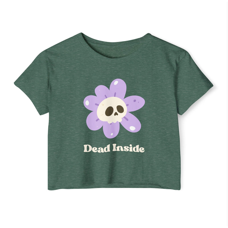 Women's Festival Crop Top Tee - Dead Inside