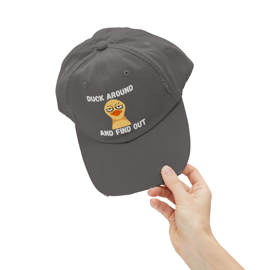 Baseball Hat "Duck Around and Find Out" Distressed Cap