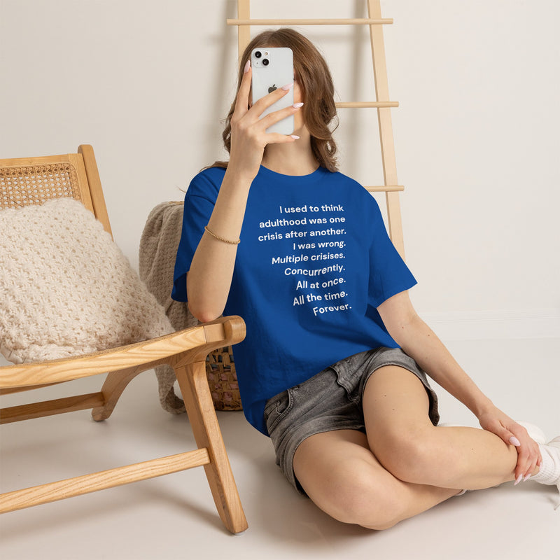 Minimalist Text Tee — 'Adulthood' Graphic T-Shirt
