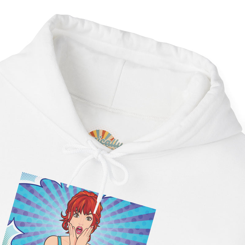 Pop Art Hoodie — 'Facial Expressions' Graphic Hooded Sweatshirt