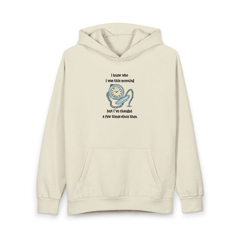 Wonderland Urban Heavyweight Graphic Hoodie "I Knew Who I Was This Morning"