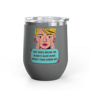 Drunk Me Pop Art Wine Tumbler - Stainless Steel 12oz