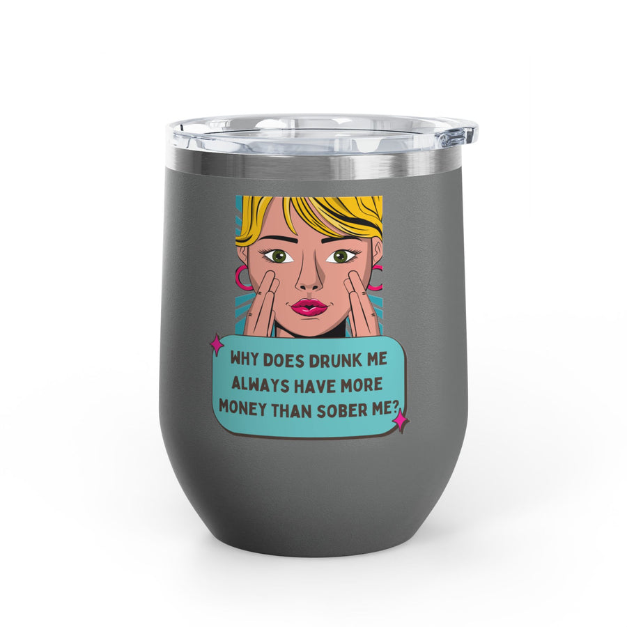Drunk Me Pop Art Wine Tumbler - Stainless Steel 12oz