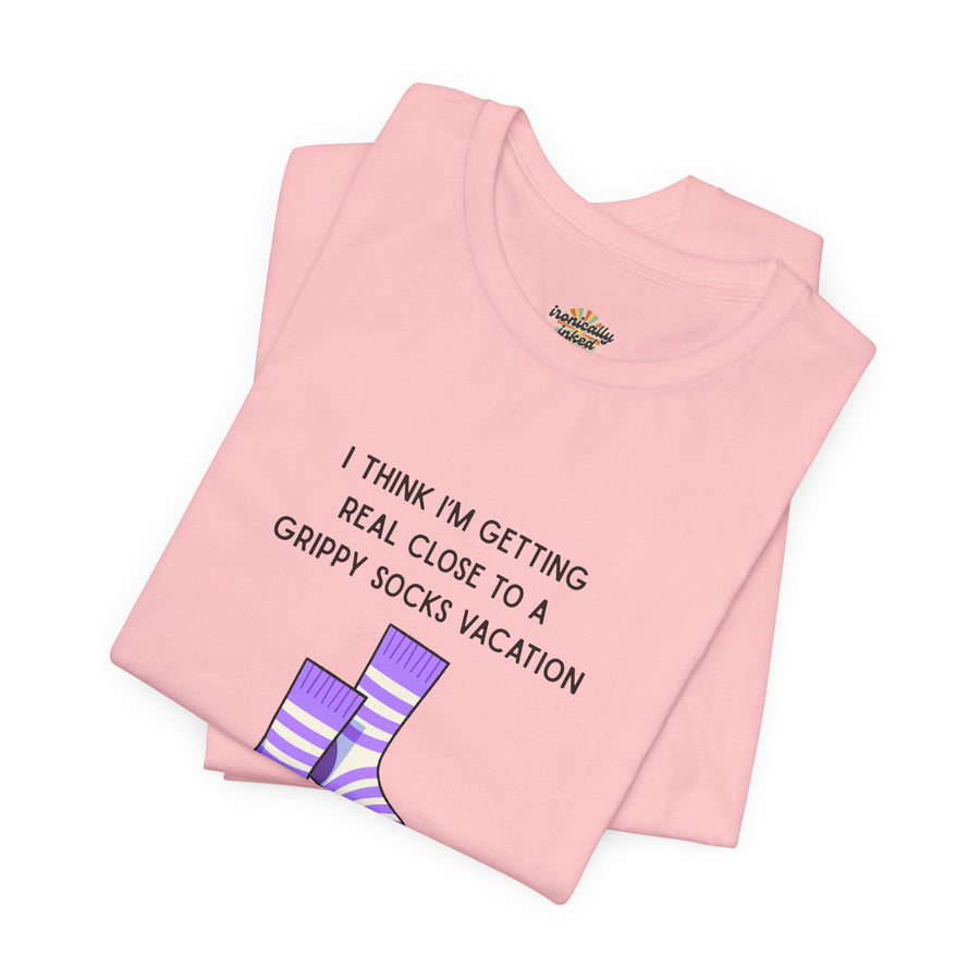 Graphic Tee - "Grippy Socks Vacation" Mental Health Awareness T-Shirt