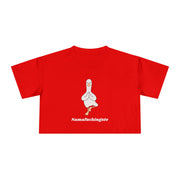 Yoga Duck Women's Crop Tee — 'Namafuckingaste' Graphic T-shirt Top
