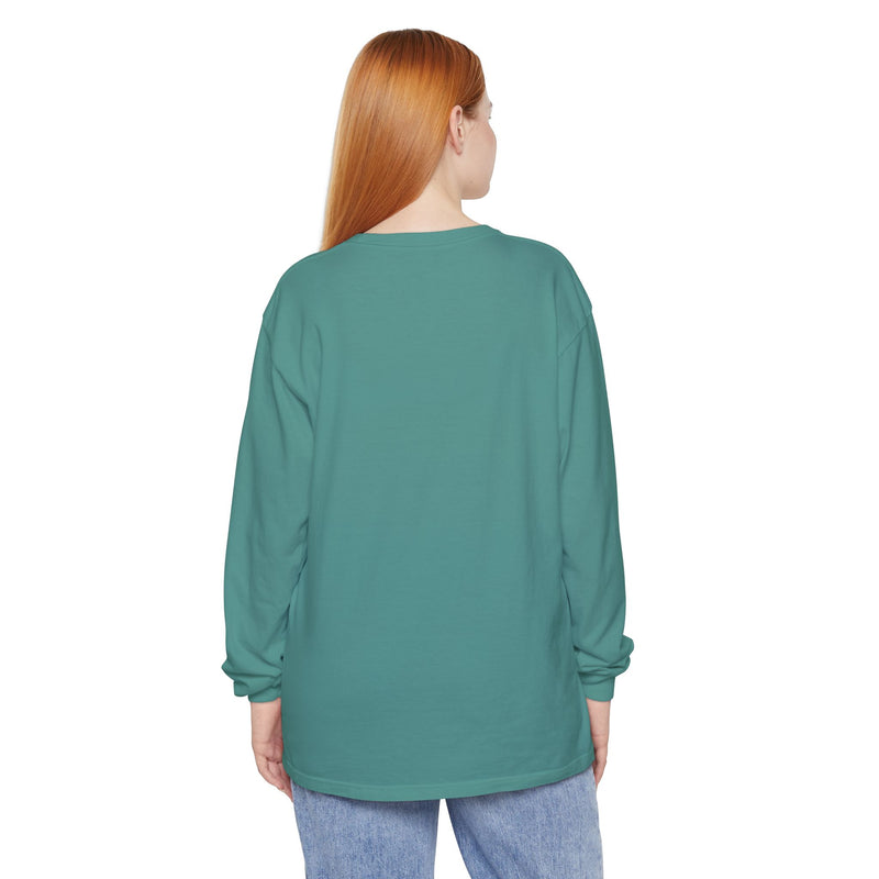 Long Sleeve Tee — Pop Art 'I Need to Teach My Facial Expressions to Use Their Inside Voice' Graphic Oversize T-Shirt