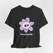 "Dead Inside" Skull Flower Tee — Mental Health Awareness T‑Shirt