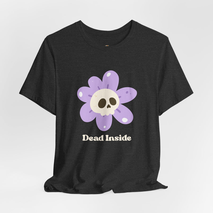 "Dead Inside" Skull Flower Tee — Mental Health Awareness T‑Shirt