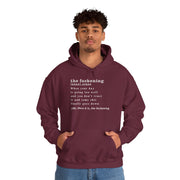 Graphic Hoodie — Minimalist 'the fuckening' Definition Hooded Sweatshirt