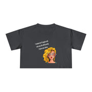 Women's Crop Tee — Retro Pop Art Girl 'I Wanna Be 14 Again' T-Shirt Top