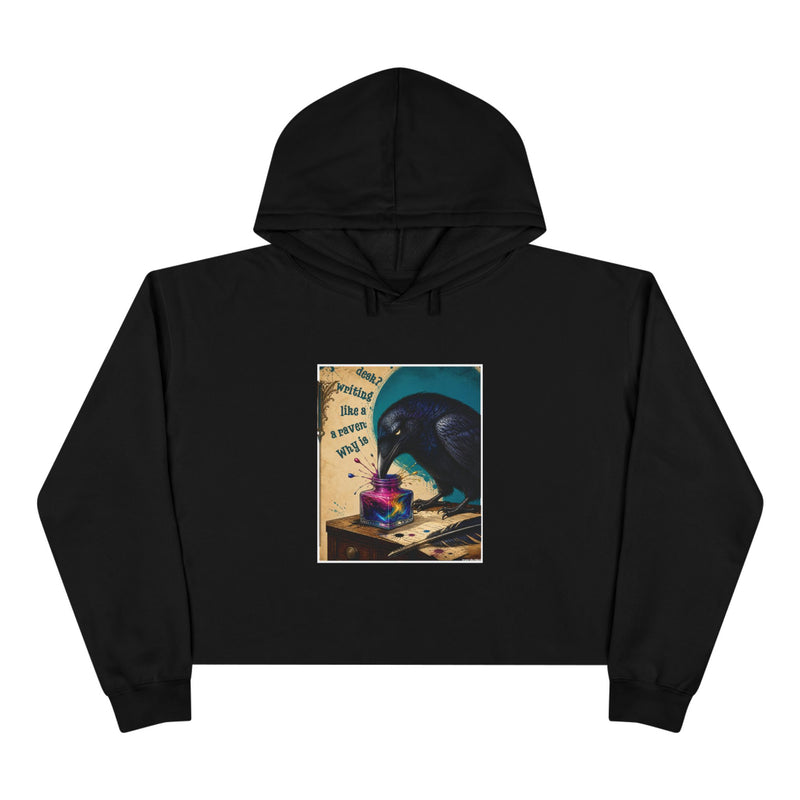 Wonderland "Why is a Raven Like a Writing Desk" Lane Seven Crop Hoodie