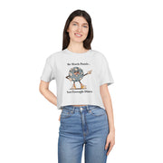 Disco Globe Ball Crop Tee — "So Much Panic... Not Enough Disco" Graphic T-shirt Top