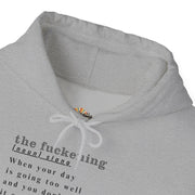 Graphic Hoodie — Minimalist 'the fuckening' Definition Hooded Sweatshirt