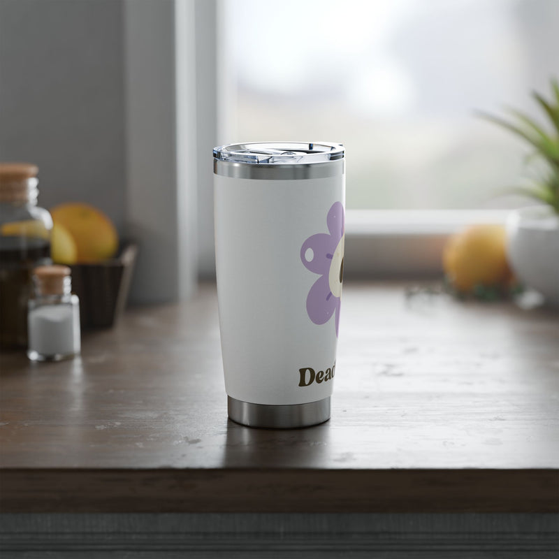 20oz Vagabond Tumbler — 'Dead Inside' Purple Skull Flower Traveler Mug