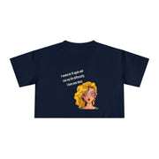 Women's Crop Tee — Retro Pop Art Girl 'I Wanna Be 14 Again' T-Shirt Top