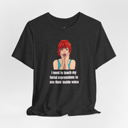 Pop Art Tee – "I Need to Teach My Facial Expressions to Use Their Inside Voice" Graphic T-Shirt