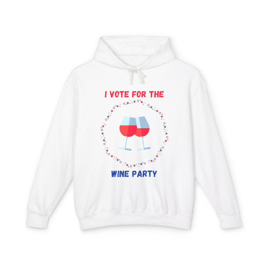 Wine Party - Unisex Lightweight Hooded Sweatshirt