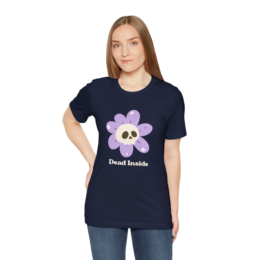 "Dead Inside" Skull Flower Tee — Mental Health Awareness T‑Shirt