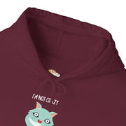 Graphic Hoodie — "I’m Not Crazy, My Reality Is Just Different From Yours" Wonderland Hooded Sweatshirt