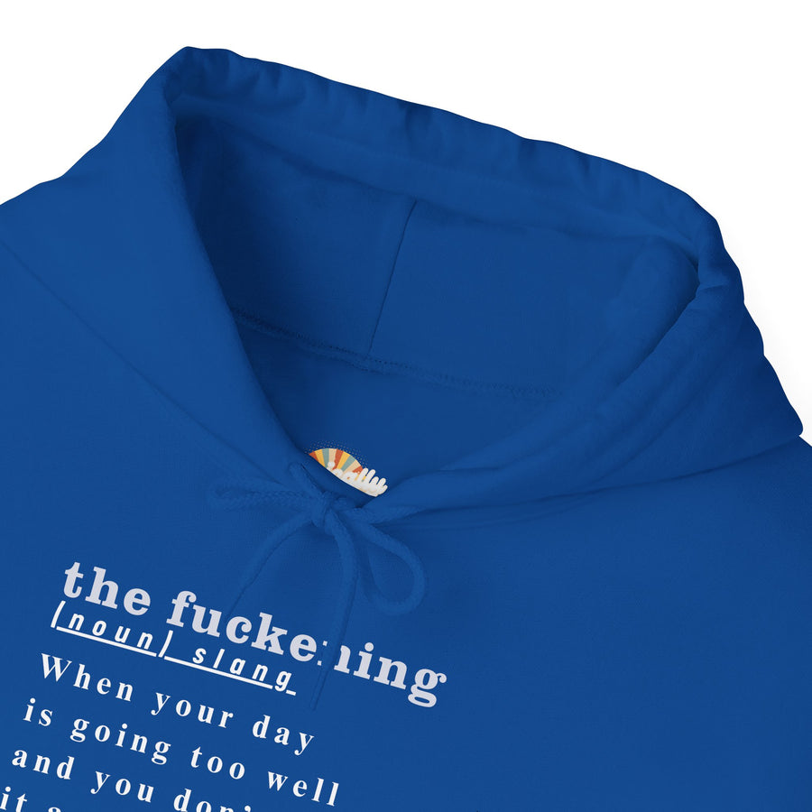 Graphic Hoodie — Minimalist 'the fuckening' Definition Hooded Sweatshirt