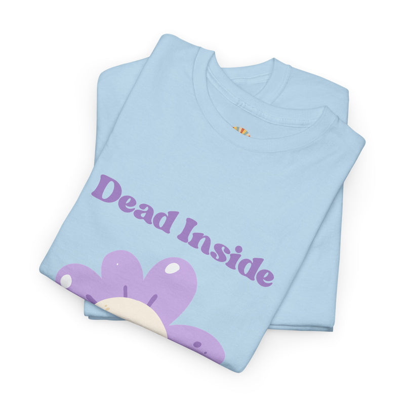Graphic Tee — "Dead Inside" Skull Flower Mental Health Awareness T-Shirt