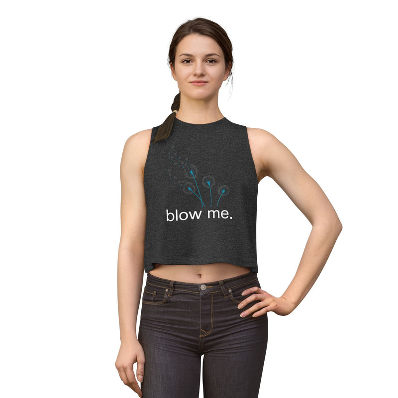 Festival Crop Top — Dandelion "blow me." Graphic Tank